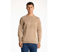 Strickpullover LINDBERGH "Lindbergh Strickpullover", Damen, Gr. M, beige (sand), Obermaterial: 100% Baumwolle, Rundhals, Pullover Strickpullover (73897333-M) sand