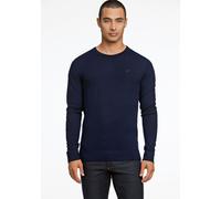 Strickpullover LINDBERGH "Lindbergh Strickpullover", Damen, Gr. M, blau (navy), Obermaterial: 50% Polyacryl, 50% Schurwolle, Rundhals, Pullover Strickpullover (81030334-M) navy