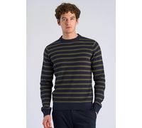 Strickpullover LINDBERGH "Strickpullover Relaxed Fit", Damen, Gr. L, army, Obermaterial: 60% Baumwolle, 40% Polyester, gestreift, Rundhals, Pullover Strickpullover (15939226-L) army