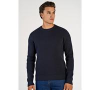 Lindbergh Relaxed Fit Strickpullover mit Rundhalsausschnitt in Marine, Größe L