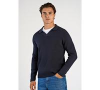 Lindbergh Relaxed Fit Strickpullover in Ripp-Optik in Dunkelblau, Größe L