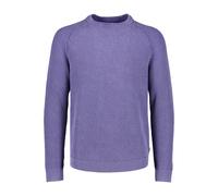 Strickpullover LINDBERGH "Strickpullover Relaxed Fit", Herren, Gr. L, lila, Obermaterial: 60% Baumwolle, 40% Polyester, unifarben, Rundhals, Pullover Strickpullover (44200701-L) lila