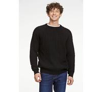 Strickpullover LINDBERGH "Strickpullover Relaxed Fit", Herren, Gr. L, schwarz, Obermaterial: 80% Wolle, 20% Nylon, Rundhals, Pullover Strickpullover (57550715-L) schwarz
