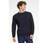 Strickpullover LINDBERGH "Lindbergh Strickpullover", Herren, Gr. M, blau (navy), Obermaterial: 80% Lammwolle, 20% Nylon, Rundhals, Pullover (98509140-M) navy