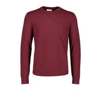 Strickpullover LINDBERGH "Strickpullover Relaxed Fit", Herren, Gr. M, dk cherry mel, Obermaterial: 80% Viskose, 20% Polyamid, unifarben, Rundhals, Pullover Strickpullover (11061626-M) dk cherry mel