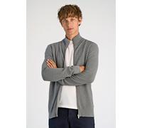 Strickpullover LINDBERGH "Strickpullover Relaxed Fit", Herren, Gr. M, grau (dk grau), Obermaterial: 60% Baumwolle, 40% Polyester, unifarben, Pullover Strickpullover (11481904-M) dk grau