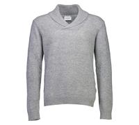 Strickpullover LINDBERGH "Strickpullover Relaxed Fit", Herren, Gr. M, mid grau mel, Obermaterial: 80% Wolle, 20% Nylon, unifarben, Pullover Strickpullover (73645560-M) mid grau mel