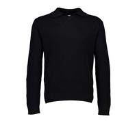 Strickpullover LINDBERGH "Strickpullover Relaxed Fit", Herren, Gr. M, schwarz, Obermaterial: 60% Baumwolle, 40% Polyester, unifarben, V-Ausschnitt, Pullover Strickpullover (99611805-M) schwarz