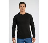 Strickpullover LINDBERGH "Lindbergh Strickpullover", Herren, Gr. S, schwarz, Oberstoff: 100% Baumwolle, Rundhals, Langarm, Pullover (85398213-S) schwarz