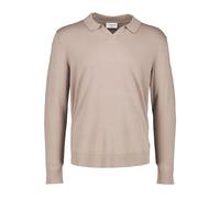 Strickpullover LINDBERGH "Strickpullover Relaxed Fit", Herren, Gr. XL, beige (stone), Obermaterial: 80% Viskose, 20% Polyamid, unifarben, V-Ausschnitt, Pullover Strickpullover (16219828-XL) stone