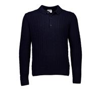 Strickpullover LINDBERGH "Strickpullover Relaxed Fit", Herren, Gr. XL, blau (navy), Obermaterial: 80% Wolle, 20% Nylon, Rundhals, Pullover Strickpullover (93932037-XL) navy