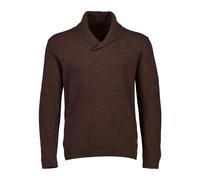 Strickpullover LINDBERGH "Strickpullover Relaxed Fit", Herren, Gr. XL, braun (dk braun mel), Obermaterial: 80% Wolle, 20% Nylon, unifarben, Pullover Strickpullover (95184731-XL) dk braun mel