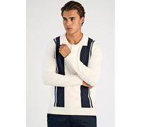 Strickpullover LINDBERGH "Strickpullover Relaxed Fit", Herren, Gr. XL, weiß (sanftes weiß), Obermaterial: 100% Baumwolle, Rundhals, Pullover Strickpullover (84078305-XL) sanftes weiß