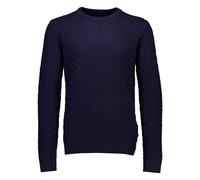 Strickpullover LINDBERGH "Strickpullover Relaxed Fit", Herren, Gr. XXL, blau (navy), Obermaterial: 60% Baumwolle, 40% Polyester, unifarben, Rundhals, Pullover Strickpullover (74669903-XXL) navy