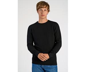 Strickpullover LINDBERGH "Strickpullover Relaxed Fit", Herren, Gr. XXL, schwarz, Obermaterial: 60% Baumwolle, 40% Polyester, unifarben, Rundhals, Pullover Strickpullover (70420202-XXL) schwarz