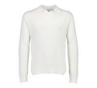 Strickpullover LINDBERGH "Strickpullover Relaxed Fit", Herren, Gr. XXL, weiß (sanftes weiß), Obermaterial: 60% Baumwolle, 40% Polyester, unifarben, V-Ausschnitt, Pullover Strickpullover (20185824-XXL)