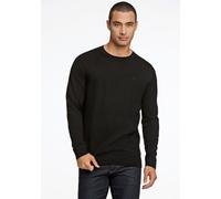Strickpullover LINDBERGH "Strickpullover Slim Fit", Herren, Gr. S, schwarz, Obermaterial: 50% Polyacryl, 50% Schurwolle, Rundhals, Pullover Strickpullover (38891802-S) schwarz