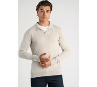 Strickpullover LINDBERGH "Strickpullover Slim Fit", Herren, Gr. L, grau (lt grau), Obermaterial: 80% Viskose, 20% Nylon, V-Ausschnitt, Pullover Strickpullover (53126036-L) lt grau