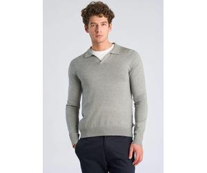 Strickpullover LINDBERGH "Strickpullover Slim Fit", Herren, Gr. L, lt grau mix, Obermaterial: 80% Viskose, 20% Nylon, V-Ausschnitt, Pullover Strickpullover (28703631-L) lt grau mix