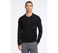 Strickpullover LINDBERGH "Strickpullover Slim Fit", Herren, Gr. M, schwarz, Obermaterial: 80% Viskose, 20% Nylon, V-Ausschnitt, Pullover Strickpullover (46834708-M) schwarz