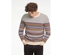 Strickpullover LINDBERGH "Strickpullover Slim Fit", Herren, Gr. S, beige, Obermaterial: 50% Polyacryl, 30% Nylon, 20% Wolle, Pullover Strickpullover (57582740-S) beige