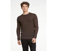 Strickpullover LINDBERGH "Strickpullover Slim Fit", Herren, Gr. XL, braun (braun mix), Obermaterial: 50% Polyacryl, 50% Schurwolle, Rundhals, Pullover Strickpullover (41506143-XL) braun mix