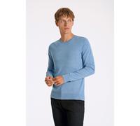 Strickpullover LINDBERGH "Strickpullover Slim Fit", Herren, Gr. XXL, blau (sky blau mel), Obermaterial: 80% Viskose, 20% Nylon, Rundhals, Pullover Strickpullover (21739509-XXL) sky blau mel