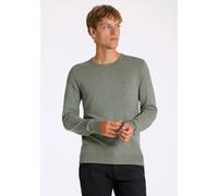 Strickpullover LINDBERGH "Strickpullover Slim Fit", Herren, Gr. XXL, grün (jade grün mel), Obermaterial: 80% Viskose, 20% Nylon, Rundhals, Pullover Strickpullover (69231558-XXL) jade grün mel