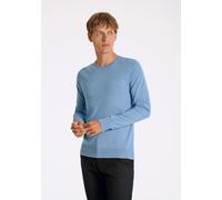 Strickpullover LINDBERGH "Strickpullover Slim Fit", Herren, Gr. XXL, sky blau mel, Obermaterial: 80% Viskose, 20% Nylon, Rundhals, Pullover Strickpullover (21739509-XXL) sky blau mel