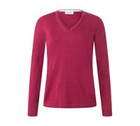 Strickpullover MAERZ MUENCHEN "Maerz Muenchen 300000 Strickpullover Damen Bekleidung", Damen, Gr. 36, pink, 100% Wolle, V-Ausschnitt, Pullover Strickpullover (99364840-36) pink