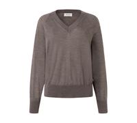 Strickpullover MAERZ MUENCHEN "Maerz Muenchen 306900 Strickpullover Damen Bekleidung", Damen, Gr. 36, braun, 70% Wolle, 20% Seide, 10% Cashmere, V-Ausschnitt, Pullover Strickpullover (54595020-36) bra