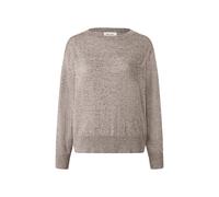 Strickpullover MAERZ MUENCHEN "Maerz Muenchen 321900 Strickpullover Damen Bekleidung", Damen, Gr. 36, braun, 88% Baumwolle, 12% Leinen, Rundhals, Pullover Strickpullover (25445943-36) braun