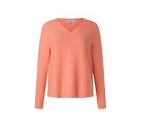 Strickpullover MAERZ MUENCHEN "Maerz Muenchen 322800 Pullover Damen Bekleidung", Damen, Gr. 46, orange, 100% Baumwolle, V-Ausschnitt, Pullover Strickpullover (71740244-46) orange