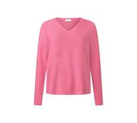 Strickpullover MAERZ MUENCHEN "Maerz Muenchen 322800 Pullover Damen Bekleidung", Damen, Gr. 46, pink, 100% Baumwolle, V-Ausschnitt, Pullover Strickpullover (41265655-46) pink