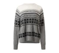 Strickpullover MAERZ MUENCHEN "Maerz Muenchen 334301 Strickpullover Damen Bekleidung", Damen, Gr. 42, grau, 70% Schurwolle, 15% Wolle, 15% Polyamid, Rundhals, Pullover Strickpullover (30313126-42) gra