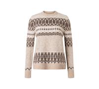 Strickpullover MAERZ MUENCHEN "Maerz Muenchen 345501 Strickpullover Damen Bekleidung", Damen, Gr. 42, beige, 40% Schurwolle, 30% Alpaka, 30% Polyamid, Rundhals, Pullover Strickpullover (43531545-42) b