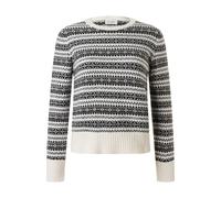 Strickpullover MAERZ MUENCHEN "Maerz Muenchen 361301 Strickpullover Damen Bekleidung", Damen, Gr. 38, schwarz-weiß (weiß), 100% Schurwolle, Rundhals, Pullover Strickpullover (13666802-38) weiß
