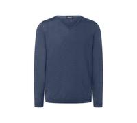 Strickpullover MAERZ MUENCHEN "Maerz Muenchen 403800 XT Strickpullover Herren Bekleidung", Herren, Gr. 48, blau, 100% Schurwolle, V-Ausschnitt, Pullover Strickpullover (16397033-48) blau