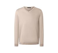 Strickpullover MAERZ MUENCHEN "Maerz Muenchen 403800 XT Strickpullover Herren Bekleidung", Herren, Gr. 48, beige, 100% Schurwolle, V-Ausschnitt, Pullover Strickpullover (45997735-48) beige