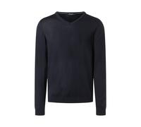 Strickpullover MAERZ MUENCHEN "Maerz Muenchen 403800 XT Strickpullover Herren Bekleidung", Herren, Gr. 58, dunkelblau, 100% Schurwolle, V-Ausschnitt, Pullover Strickpullover (31484606-58) dunkelblau