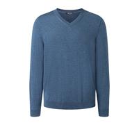 Strickpullover MAERZ MUENCHEN "Maerz Muenchen 420400 Strickpullover Herren Bekleidung", Herren, Gr. 56, blau, 100% Wolle, V-Ausschnitt, Pullover Strickpullover (84972908-56) blau