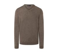 Strickpullover MAERZ MUENCHEN "Maerz Muenchen 420400 Strickpullover Herren Bekleidung", Herren, Gr. 56, braun, 100% Wolle, V-Ausschnitt, Pullover Strickpullover (59769944-56) braun