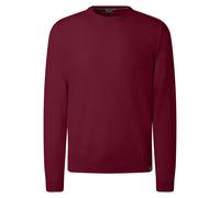 Strickpullover MAERZ MUENCHEN "Maerz Muenchen 420500 Strickpullover Herren Bekleidung", Herren, Gr. 52, bordeaux, 100% Wolle, Rundhals, Pullover Strickpullover (59501551-52) bordeaux