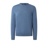 Strickpullover MAERZ MUENCHEN "Maerz Muenchen 420500 Strickpullover Herren Bekleidung", Herren, Gr. 56, blau, 100% Wolle, Rundhals, Pullover Strickpullover (71027320-56) blau