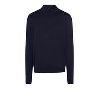 Strickpullover MAERZ MUENCHEN "Maerz Muenchen 490300 Strickpullover Herren Bekleidung", Herren, Gr. 50, blau (dunkelblau), 100% Wolle, Rundhals, Pullover Strickpullover (79892021-50) dunkelblau