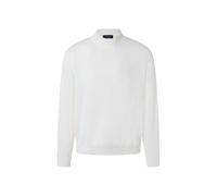Strickpullover MAERZ MUENCHEN "Maerz Muenchen 490300 Strickpullover Herren Bekleidung", Herren, Gr. 52, weiß, 100% Wolle, Rundhals, Pullover Strickpullover (66009542-52) weiß