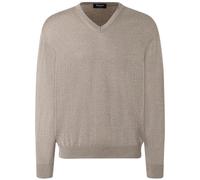 Strickpullover MAERZ MUENCHEN "Maerz Muenchen 490400 Strickpullover Herren Bekleidung", Herren, Gr. 50, beige, 100% Wolle, V-Ausschnitt, Pullover Strickpullover (86190418-50) beige