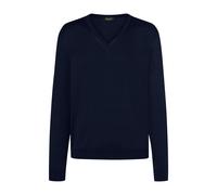 MAERZ Herren Pullover 490400-399 V-Ausschnitt Merinowolle Superwash Navy Größe 52