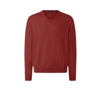 Strickpullover MAERZ MUENCHEN "Maerz Muenchen 490400 Strickpullover Herren Bekleidung", Herren, Gr. 52, rot, 100% Wolle, V-Ausschnitt, Pullover Strickpullover (28674619-52) rot