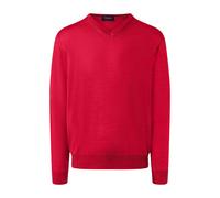 Strickpullover MAERZ MUENCHEN "Maerz Muenchen 490400 Strickpullover Herren Bekleidung", Herren, Gr. 54, rot, 100% Wolle, V-Ausschnitt, Pullover Strickpullover (55607317-54) rot